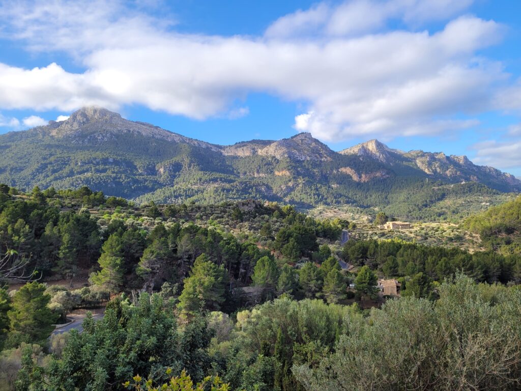 Der Blick zurück nach Estellencs: wunderschön